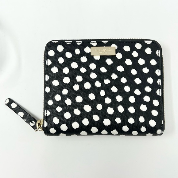 Kate Spade Black & White Striped Bag w/ Wallet - Picture 3 of 4